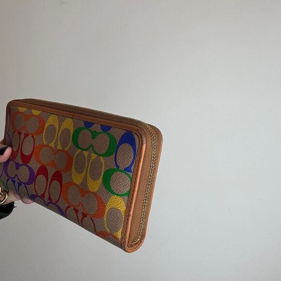 Coach Pride Special Edition Brown Leather Wallet - Picture 3 of 5